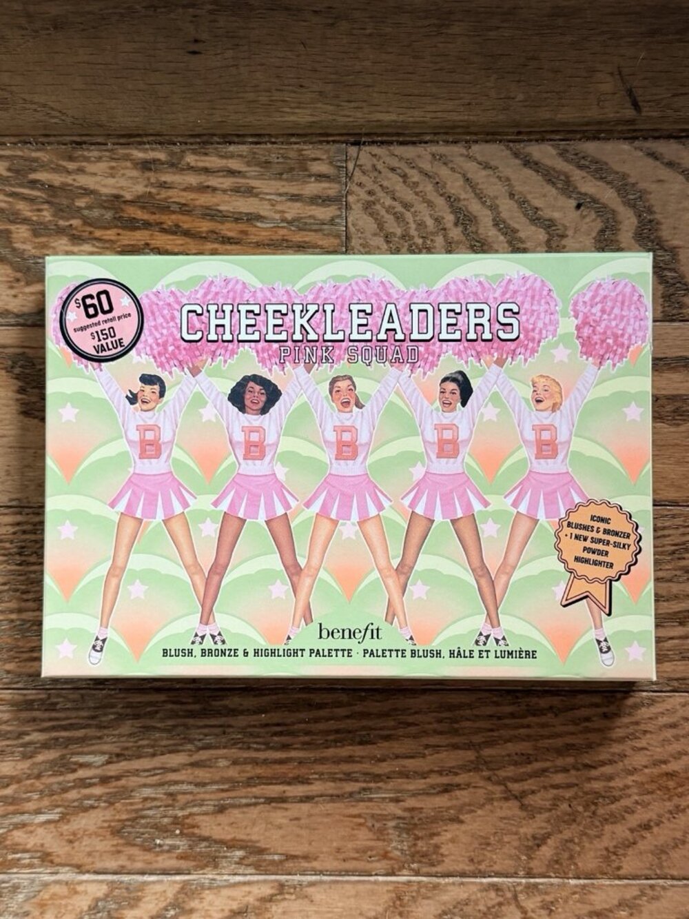 Benefit Cheekleaders Pink Squad Blush, Bronze & Highlight Palette With Brush NIB